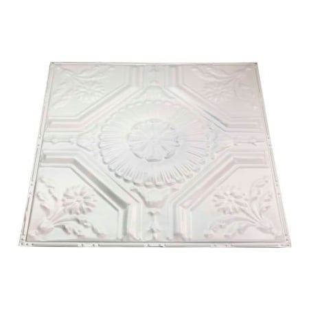 Acoustic Ceiling Products Great Lakes Tin Rochester 2' X 2' Lay-in Tin Ceiling Tile in Antique White - Y58-02